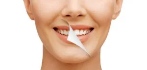 A woman smiling