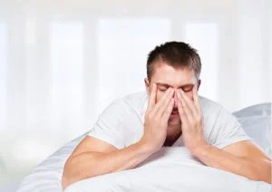 A man sneezing