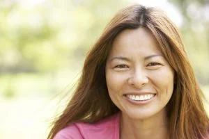 woman smiling