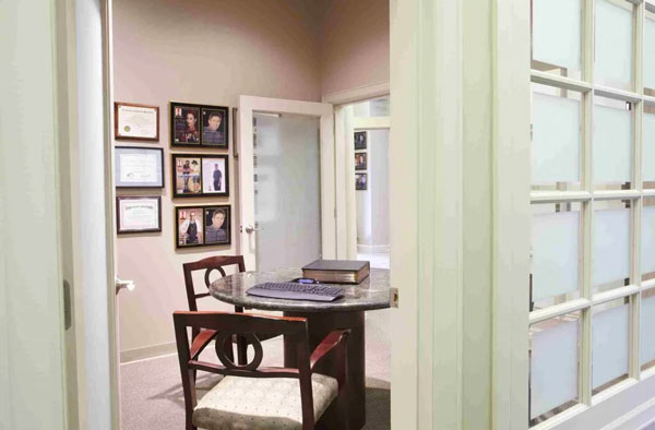 consultation room inside the Fawcett Center for Dentistry office